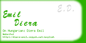 emil diera business card